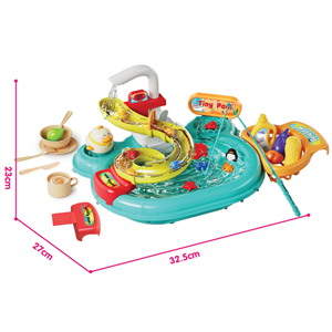 اسباب بازی سینک ظرفشویی و سرسره ماهی صورتی Dream Play Pool 2 in 1_اسباب بازی